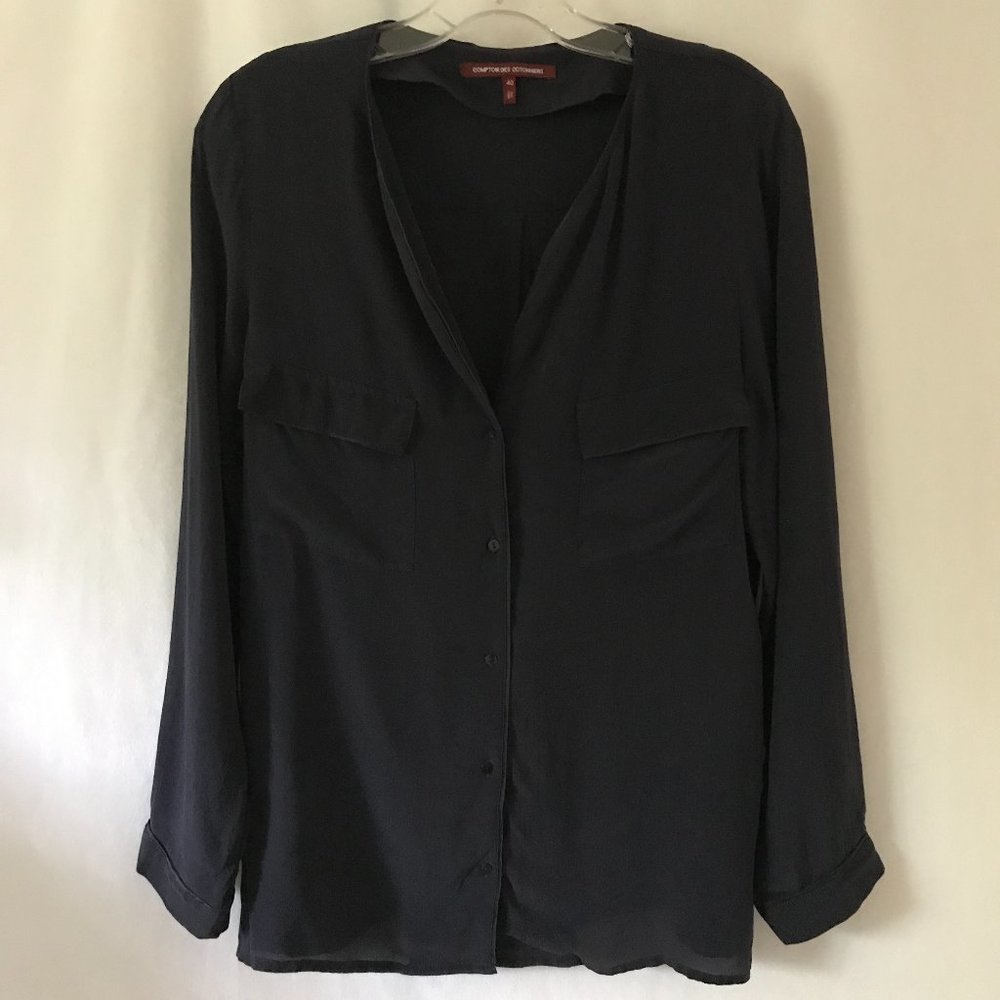 Comptoir Des Cotonniers Navy Button-Down Shirt